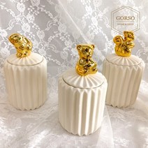 고르소 북유럽 세라믹 면봉 소품 정리함 악세사리 보관함, 버드, 1개