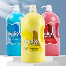 30색 대용량 아크릴 물감 2000ml 아크릴 물감 세트, 2L, 빅 레드