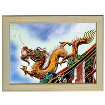 A430-5/황룡사진액자 A4 벽걸이액자 포토액자 청룡 용그림 인테리어사진 풍경화 풍경사진 풍경화그림, 황룡사진액자