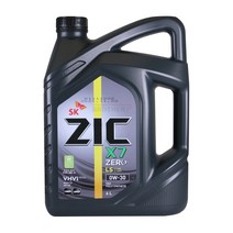 최신 리뉴얼 ZIC ZERO 지크제로 X7 0W30 디젤 6L 100%합성엔진오일