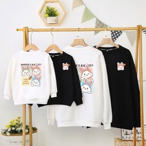 가을 겨울 기모 맨투맨 토끼 엄마 아빠 시밀러 가족여행 패밀리룩 여행룩