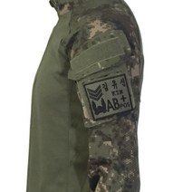 컴뱃셔츠 자수 명찰 간부/장교용 찍찍이 명찰 용사용 찍찍이 명찰 벨크로 네임텍 국방색 벨크로 명찰