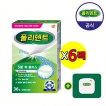 폴리덴트 5분 퀵 의치 세정제 36정x6박스+ 의치 케이스 증정