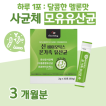 신 바이오틱스 온 가족 유산균 20대 수험생 공시생 취준생 대학생 10억 마리 유산귱 비타민C 건조 효모 차세대 사균체 가세리 루테리 람서스 람노스 하루 1포 멜론맛 모유 유래, 3달분, 2000mg x 30포 (하루 1포)