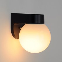 티에스 공 벽등   LED전구 모음, 공 벽등 광확산커버 블랙   LED전구 12W 전구색