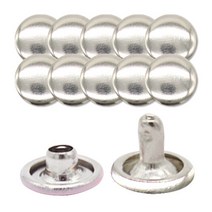 [동대문패션포인트] 가시메 리벳 컬러 양면 가죽공예 재료 장식 가방 부자재 10개, 실버