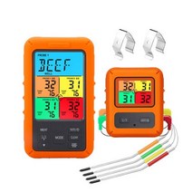 LCD Cooking Temperature Gauge Meat Thermometer Stainless Steel Kitchen Gadget, CHINA, as show