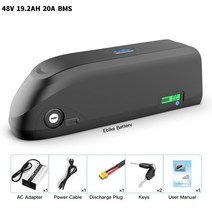 전기자전거 키트 변환 DIY 개조 36V 충전식 48V 전기 자전거 배터리 스쿠터 리튬 18650 셀 모터 변환 키트, 15 48V 19.2AH 20A BMS