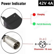 전동킥보드충전기 36v 4a 전기 자전거 리튬 배터리 충전기 42v 4a xiaomi m365 pro 전기 스쿠터 충전기 고속 충전 호환, 영국, 3핀 xlr