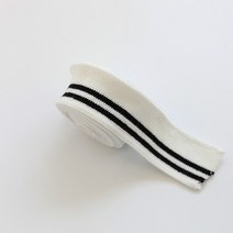 쏘잉스 / 요꼬시보리/ 소매시보리 흰바탕에 검정두줄-7 CC0