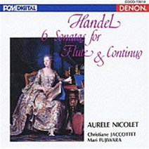 [CD] Mari Fujiwara 헨델: 플루트와 콘티누오를 위한 6개의 소나타 (Handel: 6 Sonatas for Flute and Continuo), DENON, CD