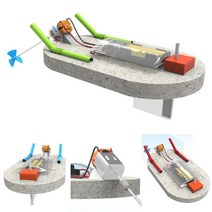 쾌속 모터 보트 방향 조절 물 미니 스크류 프로펠러 작용 반작용 방수 뉴턴 부력 제3법칙 배 (1인용)