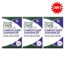 네이쳐스 온 호주 명품 숙면 컴플리트 슬립 어드반스 30정 3병특가, 3병