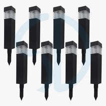 솔까든 태양열 에너지 충전 사각모양 미니격자등 엣지타입 8개입 정원등 솔라 미니 잔디등, 노란빛8개