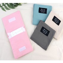 벨크로 양면 면 린넨 생리대 파우치 베이지 월경선물 첫생리