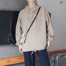 키밍 / 하프 후드 매누맨 아노락 코디 남자 루즈핏 상의 패션