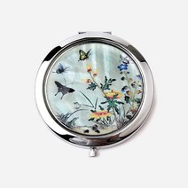 누름자개손거울-초충도 외국인선물 한국기념품, 한지포장 - 1개비용