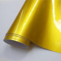 울트라 글로시 레드 메탈릭 자동차 비닐 랩 필름 랩핑 호일 스티커 데칼 모터 컴퓨터 가구 자동 그래픽, Gold, 152X50 CM