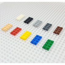 요고요 레고 호환 부품 커스텀 벌크 브릭 블럭 타일 플레이트 100G 소포장 패키지, [플레이트 2 x 4] 파란색 100G