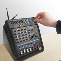 라이브 사운드 카드 오디오 인터페이스 PC 방송장비, 4CH 550W + 550W(금속 마이크)