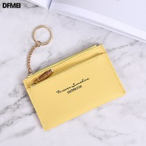 DFMEI 카드지갑 여심플 멀티 카드홀더 다용도 디가우징 지퍼 카드지갑