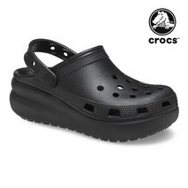 [크록스] 키즈 주니어 207708-001 클래식 큐티 블랙 아동 샌달 슬리퍼