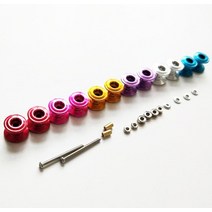 2pcs 95423 경량 이중 알루미늄 롤러 tamiya 미니 4wd 자동차 모델 용 13-12mm 예비 부품 용품 14세 이상 미니카, 회색