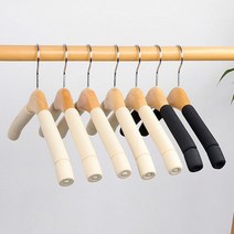 자국없는 어깨뽕 없는 명품 미끄럼방지 원목 옷가게 옷걸이 바지걸이, 미끄럼방지 옷걸이, 베이지