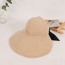 페도라 중절모 여성용 여름 빅 와이드 브림 밀짚 모자 여성 UV 보호 포니테일 비치 태양 할로우 탑 접이식 리본 활 파나마
