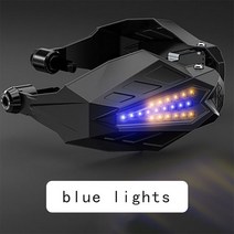 Yamaha 155 Aerox 650 Xvs Banshee Bws 100 125 용 회전 신호가있는 범용 오토바이 앞 유리 커버 핸드 가드, 01 BLUE LED