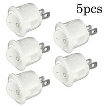 5/10PCS 12v 라운드 로커 스위치 ON/OFF 2 핀 SPST 캠퍼 밴 캐러밴 보트 Motorhome 조명, [01] 5pcs