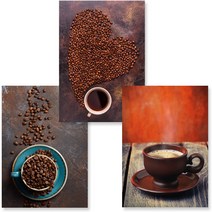 [아트톡] S114. 커피1 - 인테리어 폼보드 3종 세트액자 (A2 A3 A4 사이즈 선택)