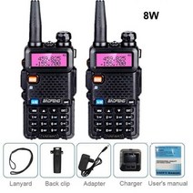 무전기 생활 업소 (에서 선박 us) baofeng uv 5r 8w 워키 토키 UV-5R 스캐너 라디오 방송국 hf 송수신기 VHF UHF CB 햄, 13.2pcs 5r8w_04.미국 사람