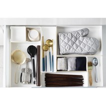 서랍장 칸막이 펜트리 정리함 플라스틱 화이트, 1서랍파티션-대형