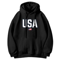 [더팀] USA 기모 후드티 남여공용 빅사이즈