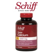 쉬프 Schiff 슈퍼 칼슘 1200mg 비타민D 800IU 콜레칼시페롤 120소프트젤
