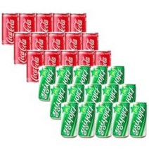 코카콜라 칠성사이다 190ml 2종 30캔 세트, 1세트