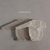 피카부 무지 하프넥 수트 (단품) 5컬러 유아 아기 바디슈트 [peekaboo]