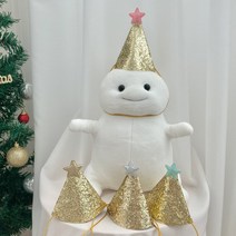 글리터 별 고깔모자 생일파티 유치원 어린이집 고양이 강아지 생일모자, 글리터별고깔모자[블루]