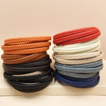 천연 고퀄리티 벼매듭 가죽끈 7mm/가죽팔찌재료 가죽팔찌끈, 07.그레이, 45cm