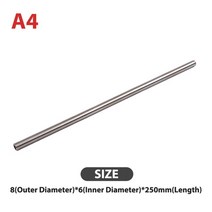 1pc 250mm 304 스테인레스 스틸 모세관 튜브 외경 8mm 6mm ID OD 10mm 4mm 3mm 2.5mm, [04] 8x6x250mm