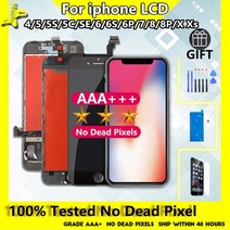 [해외] iPhone 4S 5 5S SE 6 7 8 Plus 디스플레이 용 AAA LCD 화면 iPhone X XR XS Max OLED 교체 데드 픽셀 터치 어셈블리 없음, 8 플러스 화이트용
