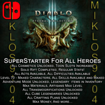 D3SW 디아블로 III 3 - Nintendo Switch용 데이터 저장 게임 미포함