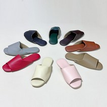 고급 가죽 실내 슬리퍼 10colors 호텔 거실화 룸슈즈 유치원 병원 사계절 미끄럼방지, 다크브라운, 1개