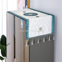 김치냉장고 덮개 커버 냉장고 덮개, 아메리칸 태슬 (신형 셔닐 원단) + 65 * 65cm 침대 옆 탁자 유니버설