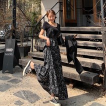 떳다그녀 카리오 레이스 롱 원피스