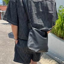 STR 데일리 자연스러운 미니멀 레더 크로스백2 남녀공용_(2color)