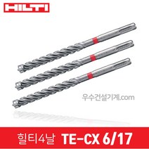 힐티 드릴 기리 4날 콘크리트용 비트 TE-CX (5~17 & 1/4 & 1/2), 09번 6/17
