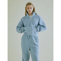 WHO.A.U 덤블 레터 반집업 맨투맨 셋업 WHMAC4T32F