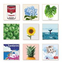 에이블 DIY 유화그리기 세트 45종 25cmX25cm 해바라기 보태니컬 풍경시리즈, N46 몬테라스1